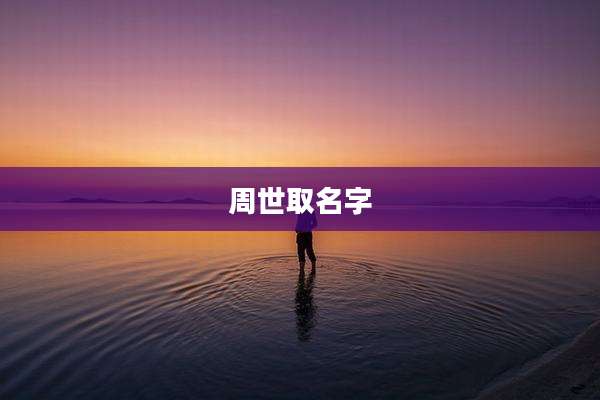 周世取名字