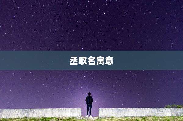 丞取名寓意