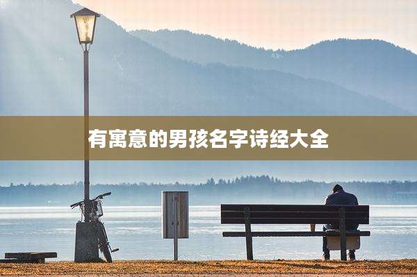 有寓意的男孩名字诗经大全