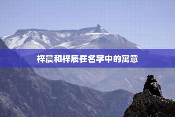 梓晨和梓辰在名字中的寓意