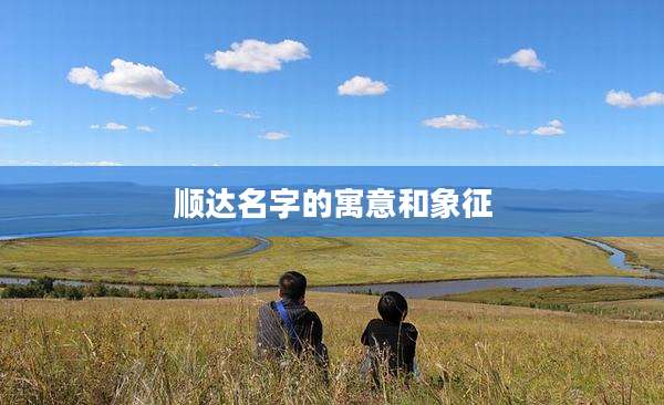 顺达名字的寓意和象征