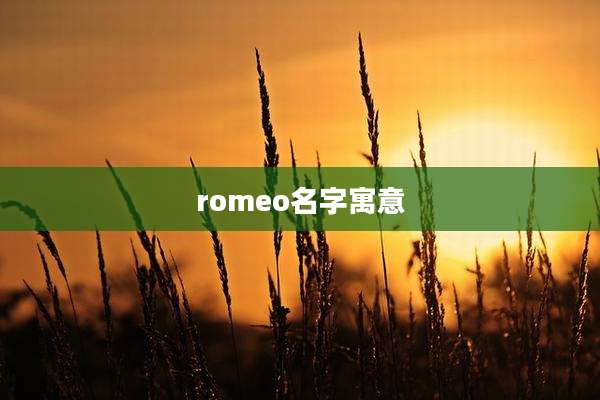 romeo名字寓意