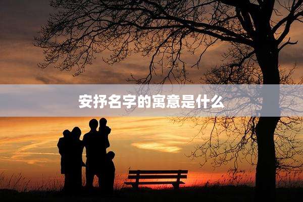 安抒名字的寓意是什么
