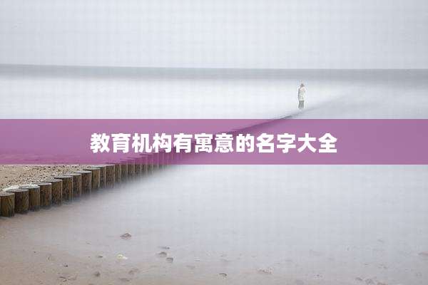 教育机构有寓意的名字大全
