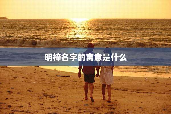 明梓名字的寓意是什么