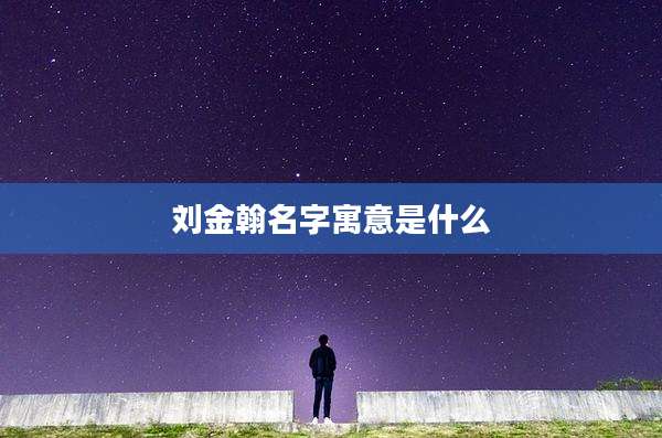 刘金翰名字寓意是什么