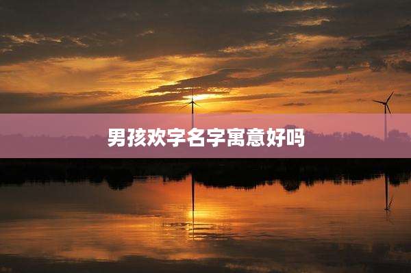 男孩欢字名字寓意好吗