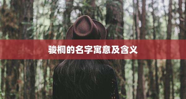 骏桐的名字寓意及含义