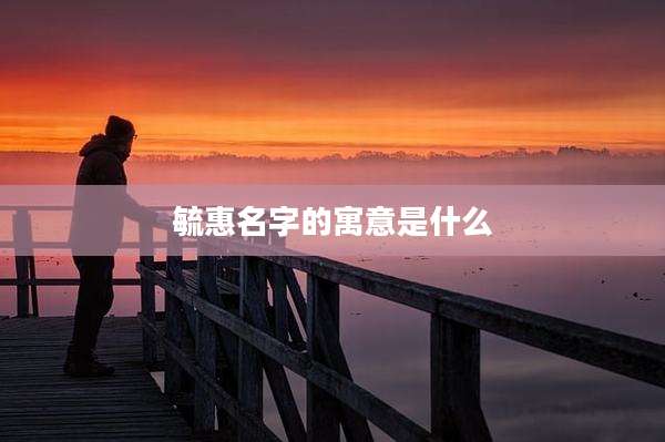 毓惠名字的寓意是什么