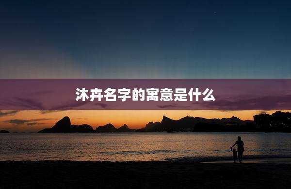 沐卉名字的寓意是什么