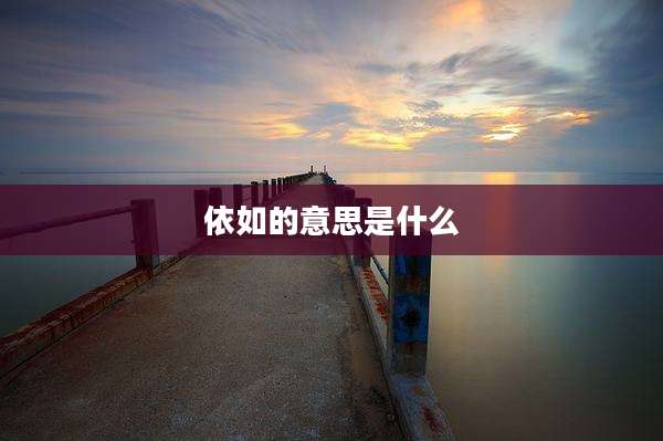 依如的意思是什么