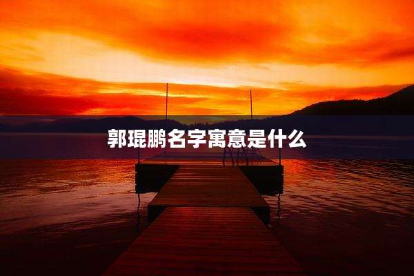 郭琨鹏名字寓意是什么