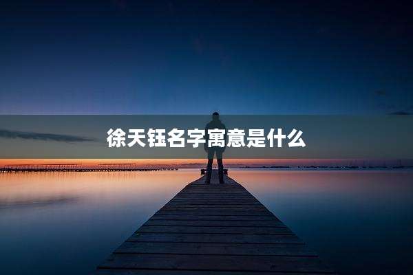 徐天钰名字寓意是什么