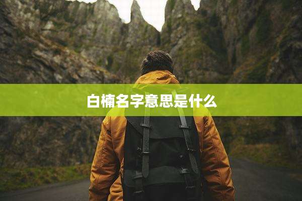 白楠名字意思是什么