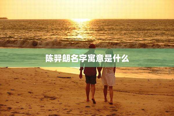 陈羿朗名字寓意是什么