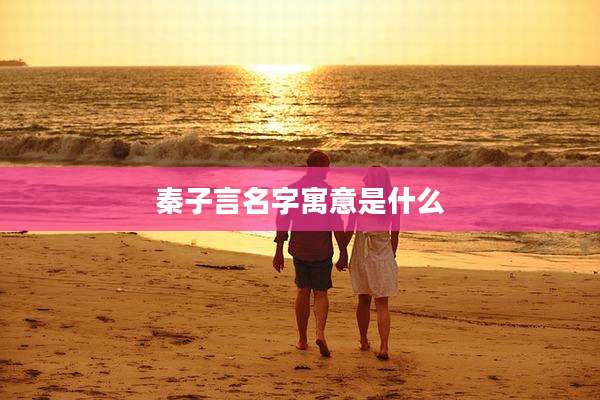 秦子言名字寓意是什么