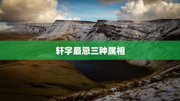 轩字最忌三种属相