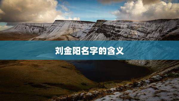 刘金阳名字的含义