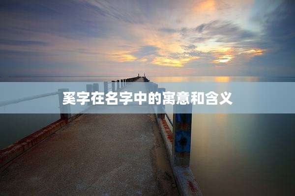 奚字在名字中的寓意和含义