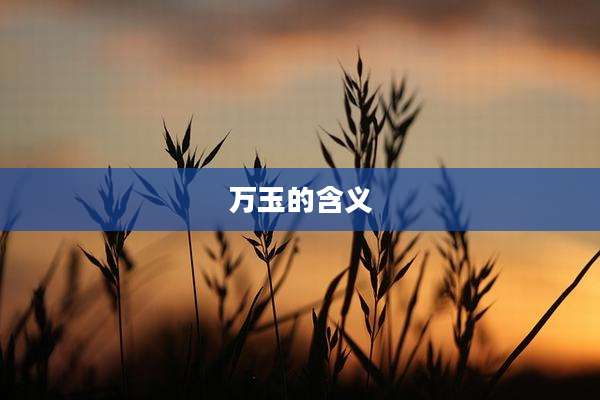万玉的含义
