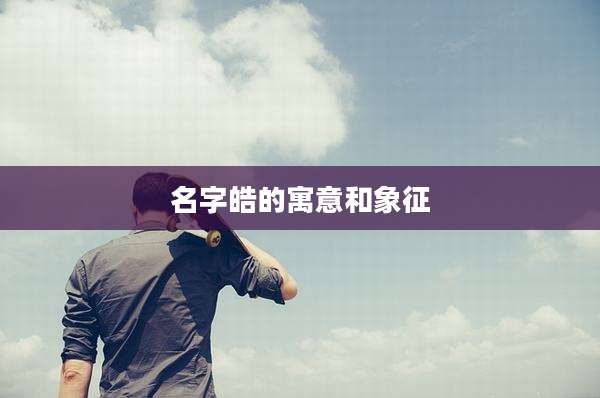 名字皓的寓意和象征