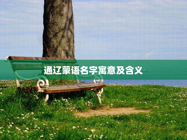 通辽蒙语名字寓意及含义