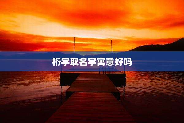 桁字取名字寓意好吗