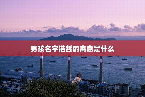 男孩名字浩哲的寓意是什么