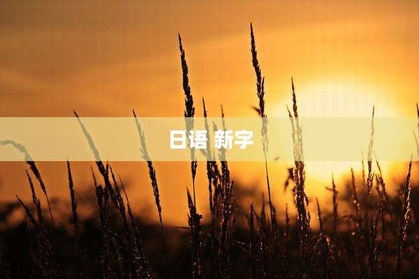 日语 新字