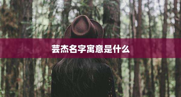 芸杰名字寓意是什么