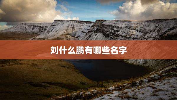 刘什么鹏有哪些名字