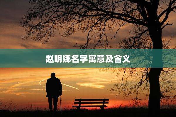 赵明娜名字寓意及含义