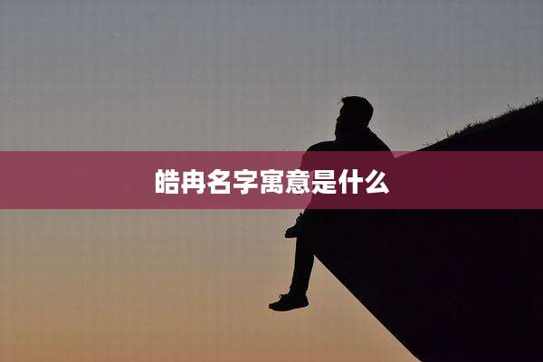 皓冉名字寓意是什么