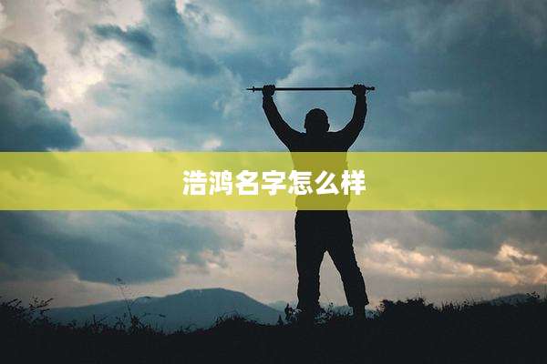 浩鸿名字怎么样