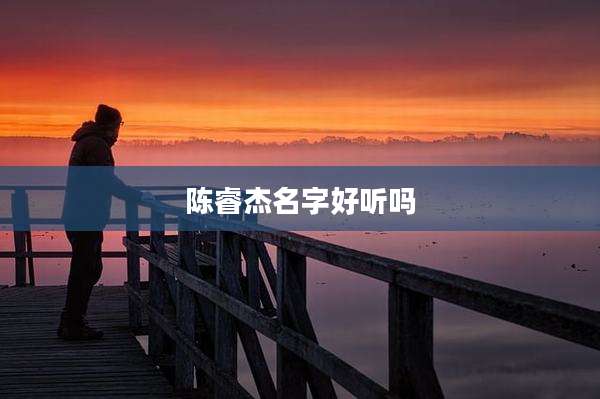 陈睿杰名字好听吗