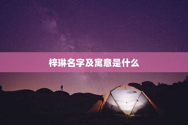 梓琳名字及寓意是什么