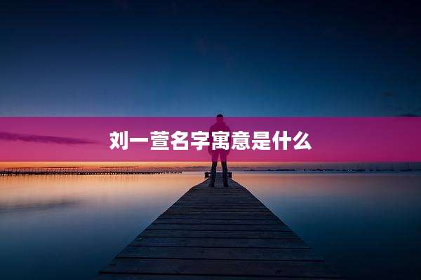 刘一萱名字寓意是什么