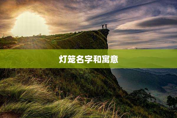 灯笼名字和寓意