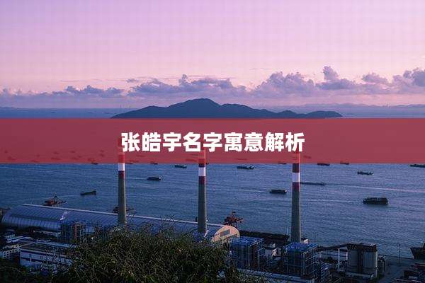 张皓宇名字寓意解析