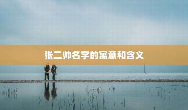 张二帅名字的寓意和含义