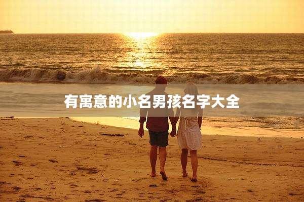 有寓意的小名男孩名字大全