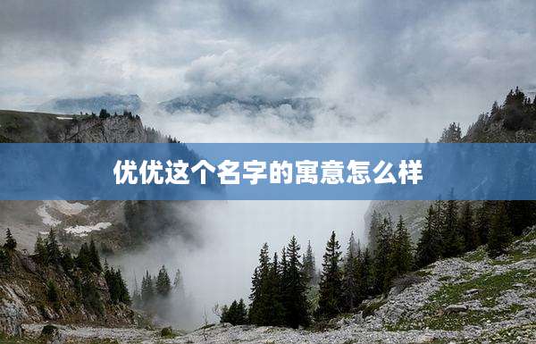 优优这个名字的寓意怎么样