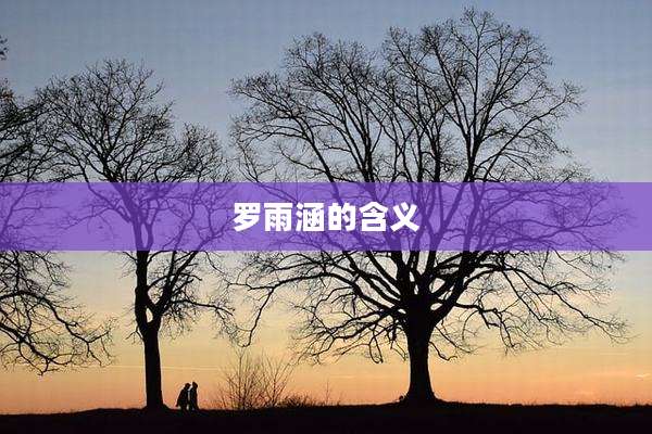 罗雨涵的含义