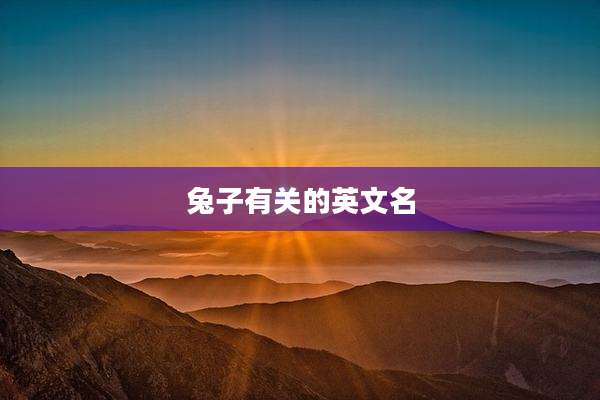 兔子有关的英文名