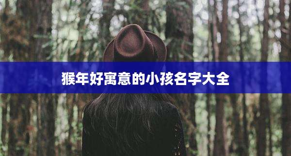 猴年好寓意的小孩名字大全