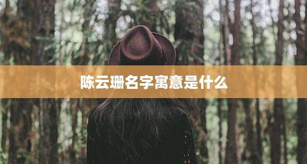 陈云珊名字寓意是什么