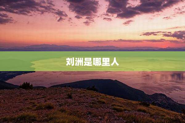 刘洲是哪里人