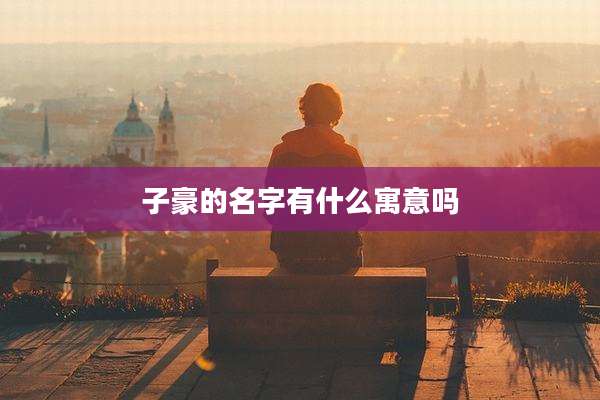 子豪的名字有什么寓意吗