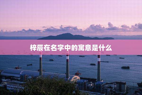 梓辰在名字中的寓意是什么