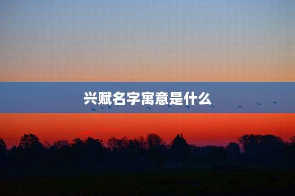 兴赋名字寓意是什么